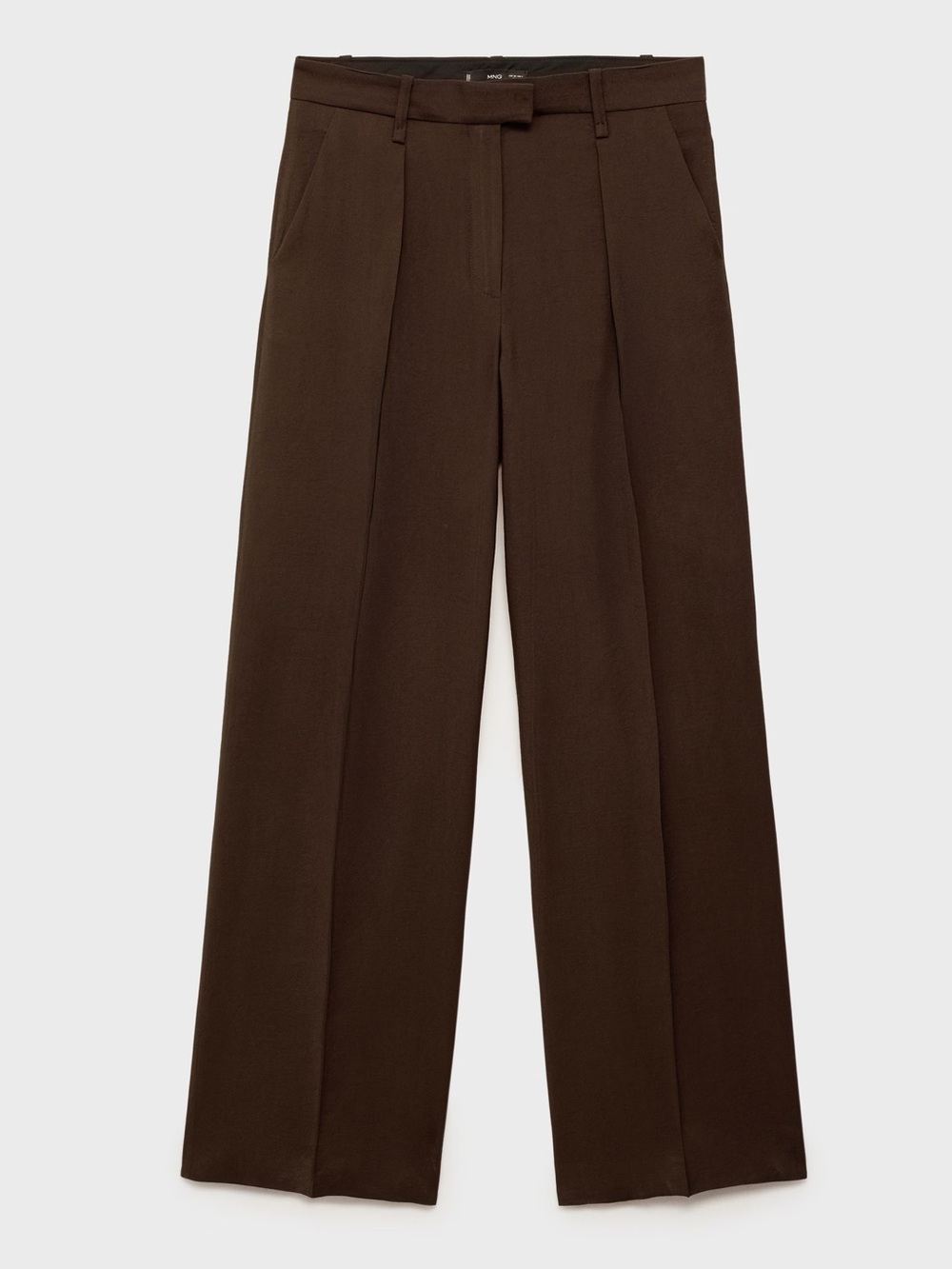 🔸NWT🔸Mango Brown Wide Leg Pleated Pants - Picture 9 of 10